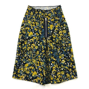 MISSONI navy chartreuse print skirt XS